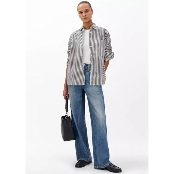 Rag & Bone Miramar Cotton Terry Wide Leg Pant XS Sweatpant Printed Jean - Picture 14 of 14